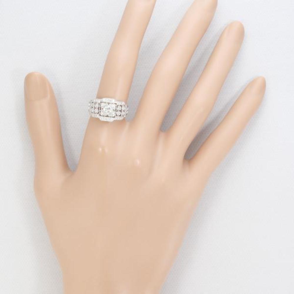 LuxUness PT950 Platinum Diamond Ring 12.5 Metal Ring - Picture 4 of 9